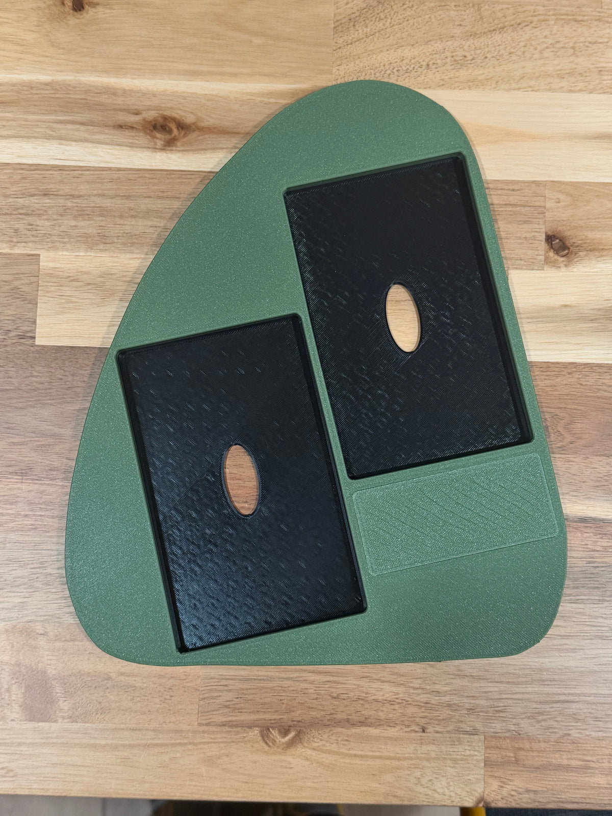 Black 3D printed dual slab display case with Snorlax nameplate insert